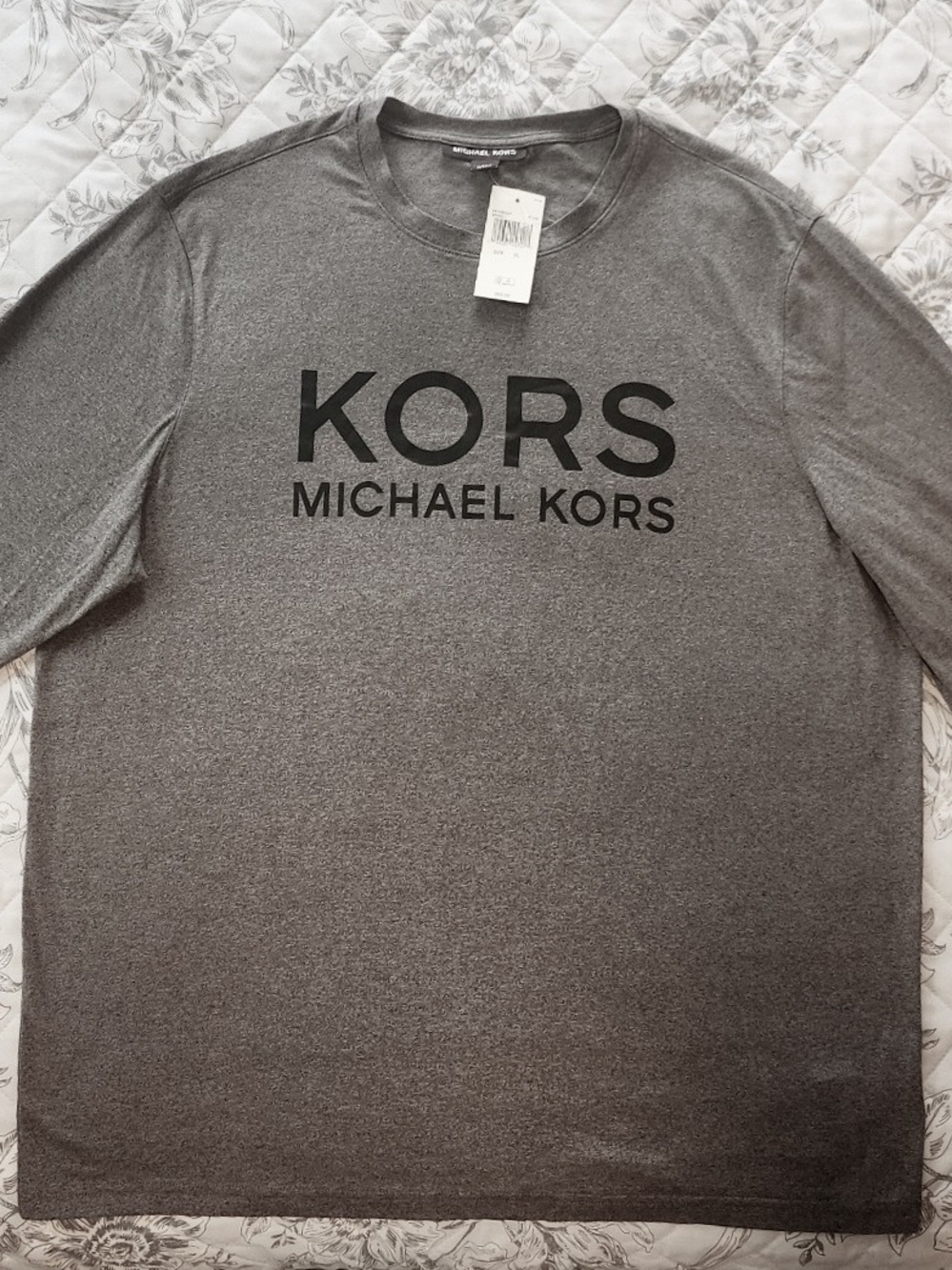 Michael Kors Men's Cotton Blend Tee Gray Medium NWT